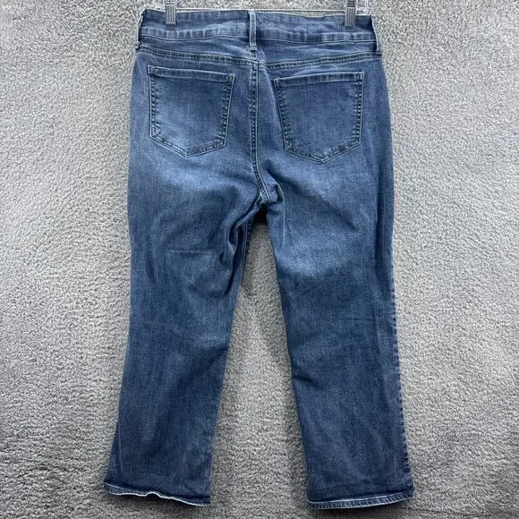 NYDJ Marilyn Straight Leg Jeans Womens 8 Blue Lift Tuck Technology Stretch Denim - Picture 8 of 12